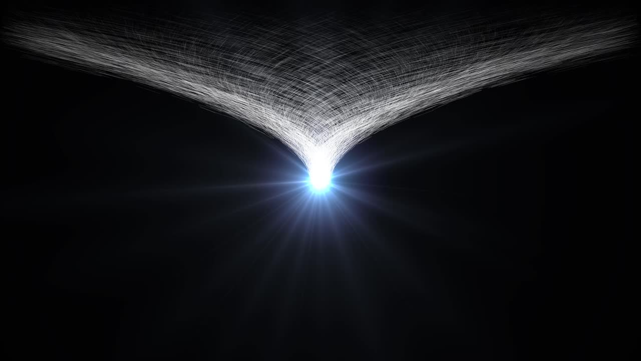 검은 바탕에 있는 소용돌이 조명의 애니메이션