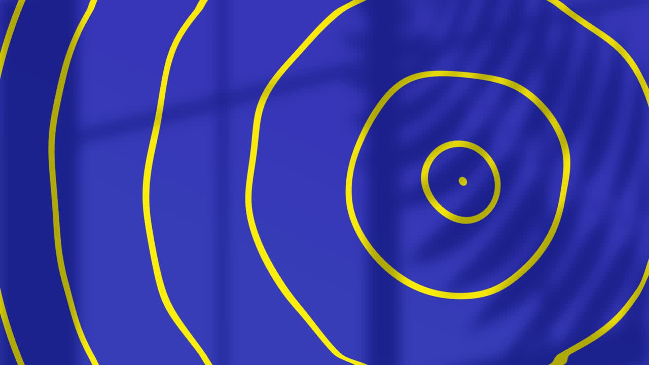 animación de formas geométricas en movimiento sobre fondo azul