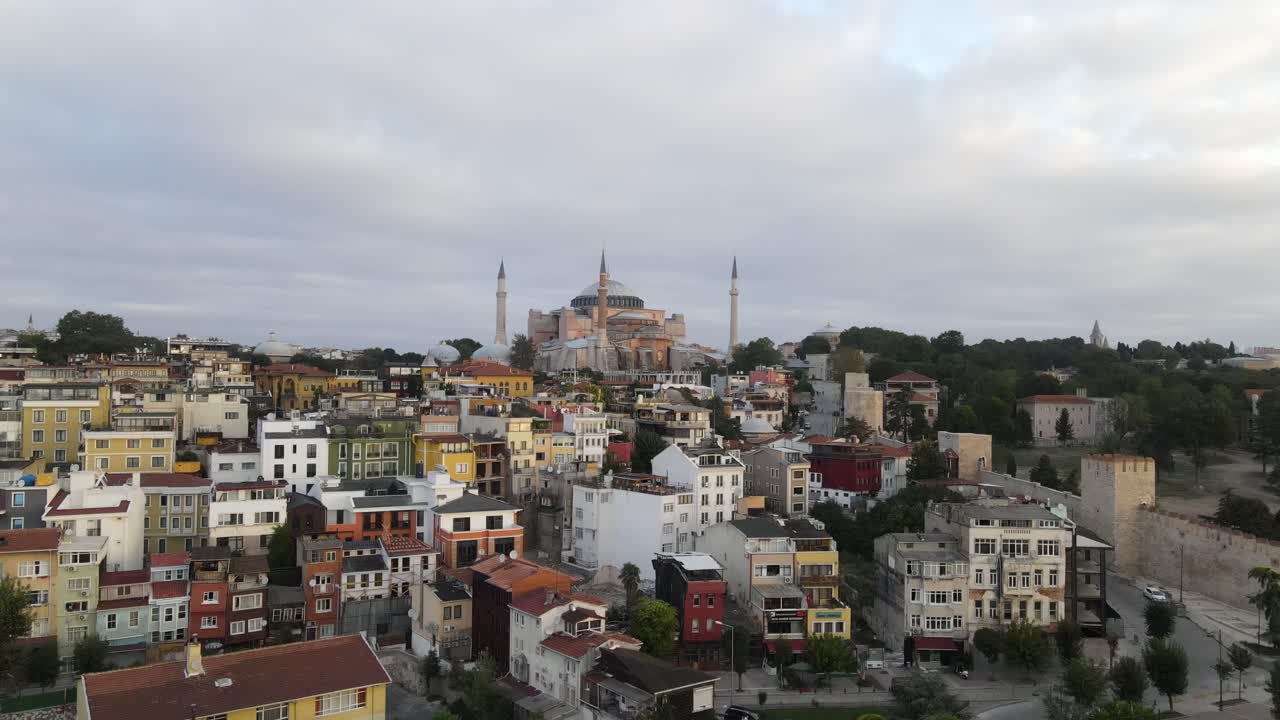 estambul vista aérea mezquita hagia sophia