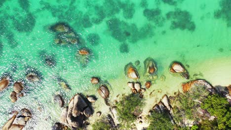 tropical sea rocky coast and azure water