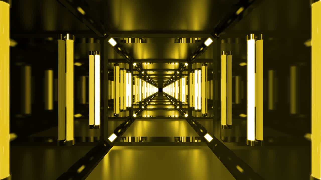 추상적인 루프 노란색 밝은 불빛 배경 끝없는