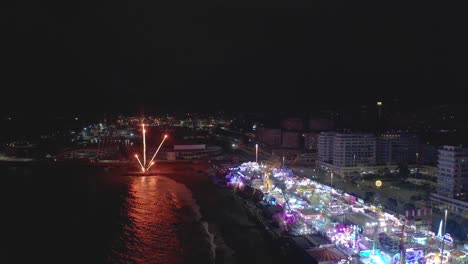 aerial view of an amusement park