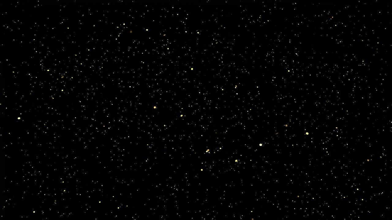 Glowing particles falling