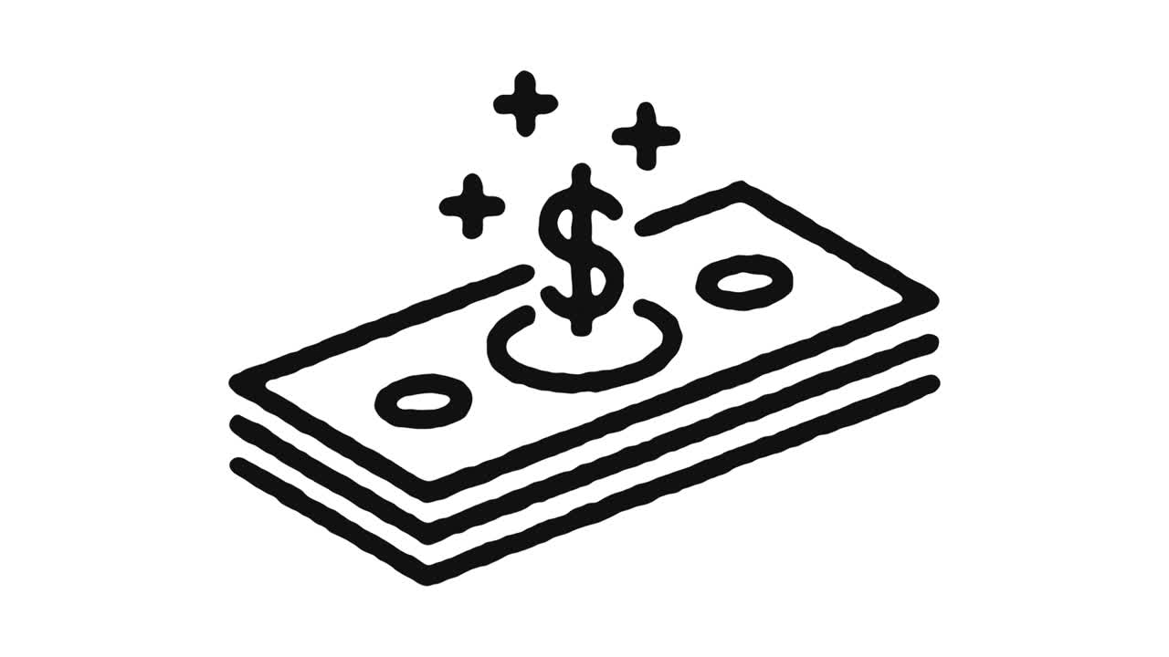 Investment Icon Animation Footage & Alpha Channel