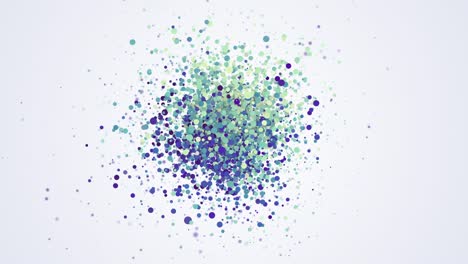 particelle colorate brillanti astratte per il logo rivelano. vortice e turbolenza punti multicolori