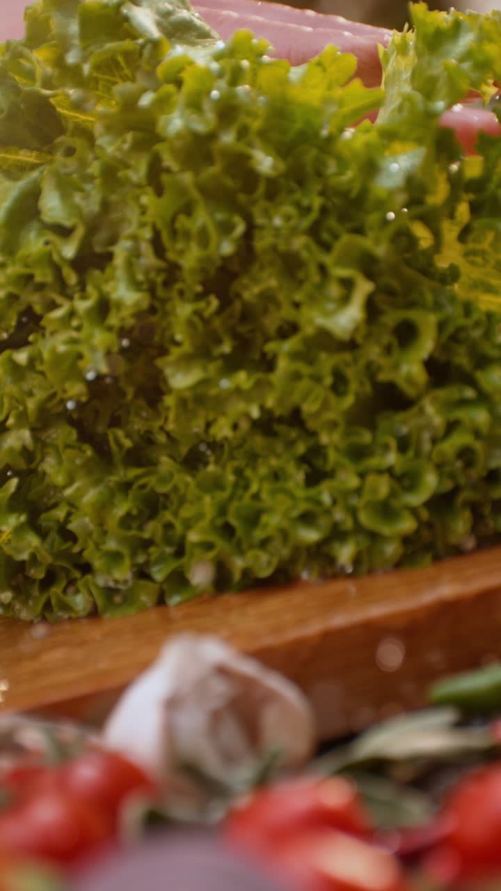 primer plano de lechuga fresca