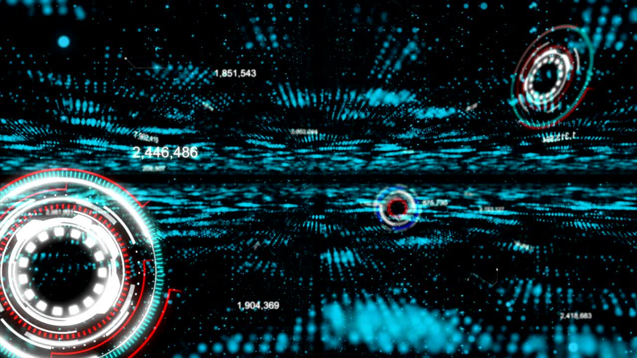 4K Abstract digital particle element