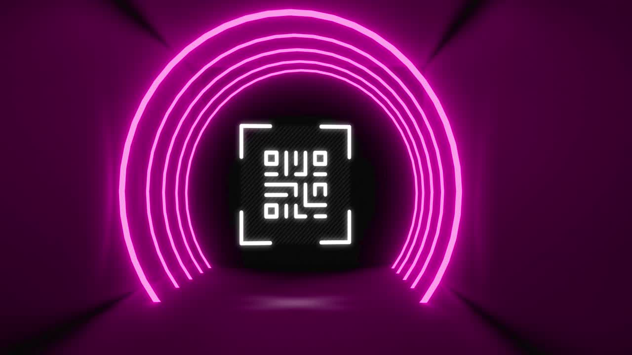 animación del código qr blanco parpadeante