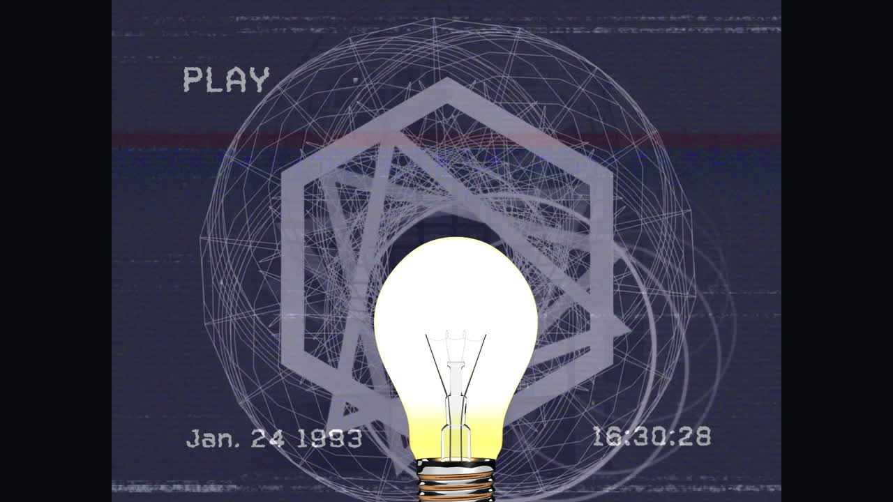 간섭과 모양에 대한 전구의 애니메이션