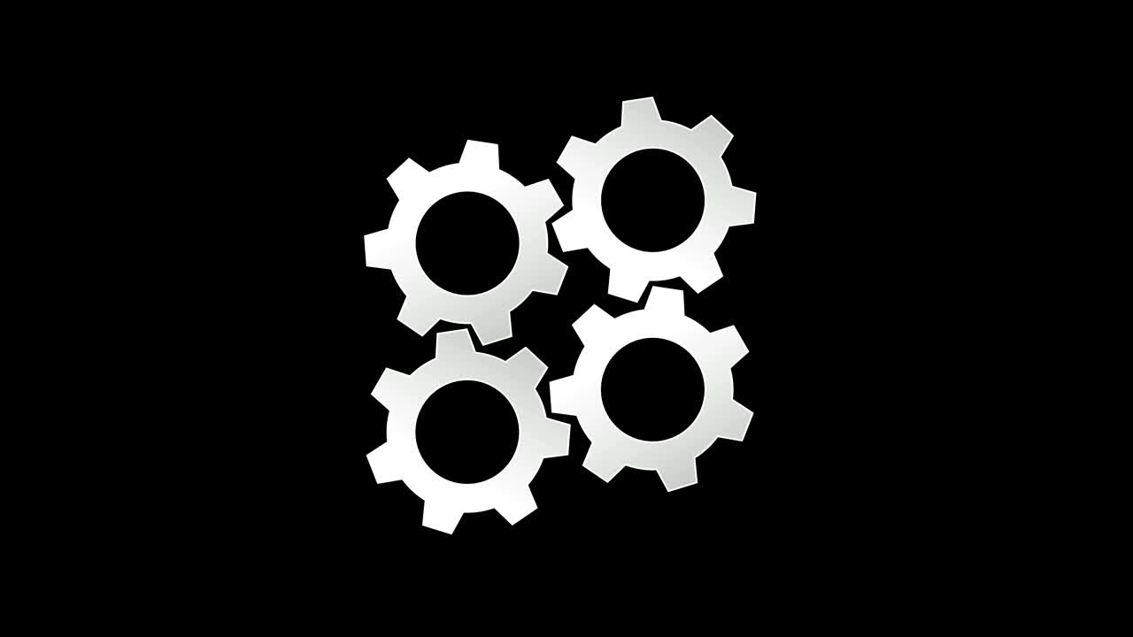 rotación de trabajo del engranaje, gráfico de movimiento de resolución de 4k