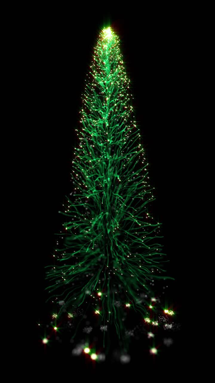 Abstract Glowing Christmas Tree