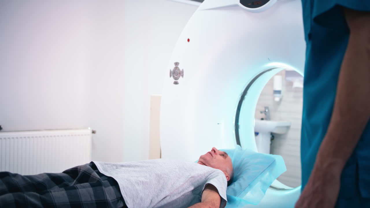Man Undergoing CT Scan