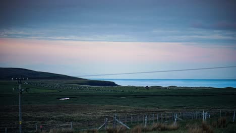 time lapse over gress beach and the nearby river, marshland and estuary