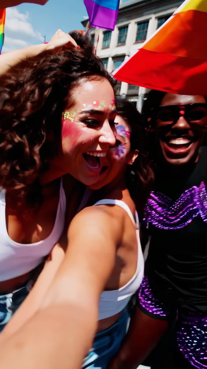 Celebrare il Pride con persone gioiose