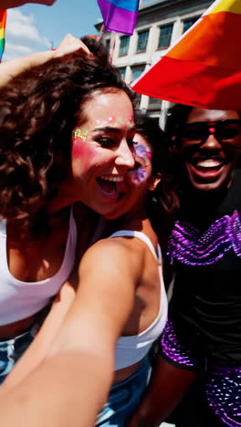 celebrating pride with joyful people