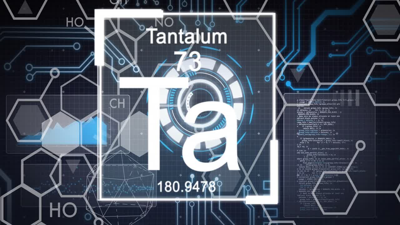 파란색 배경에 대한 범위 스캔과 과학 데이터 처리의 애니메이션