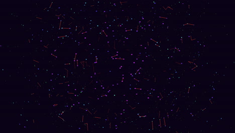 patrón abstracto y futurista de puntos y líneas conectados