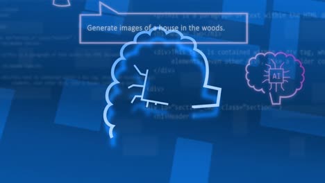 Animation-of-ai-text,-icons-and-data-processing