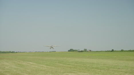 airplane taking off in novi sad sunny day