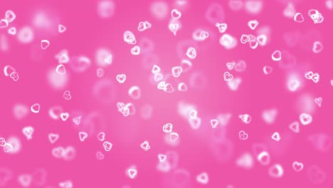 valentines day pink red animation hearts greeting love hearts festive of bokeh sparkles hearts for