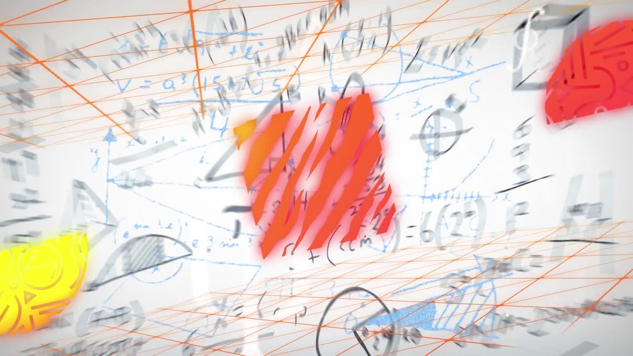 수학적 방정식에 대한 모양의 애니메이션