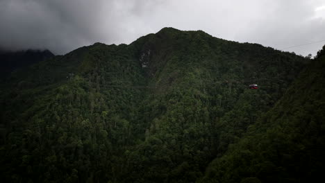 verdant misty mountainside valley, indonesian landmark, nature scenery