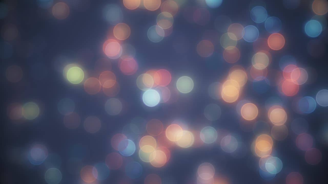 animación navideña colorida con bokeh suave y destello de la lente