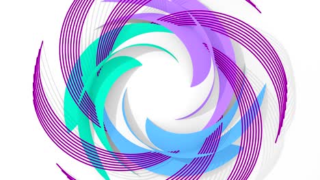 4k. flor digital abstracta. versión con colores púrpura, cian y azul.