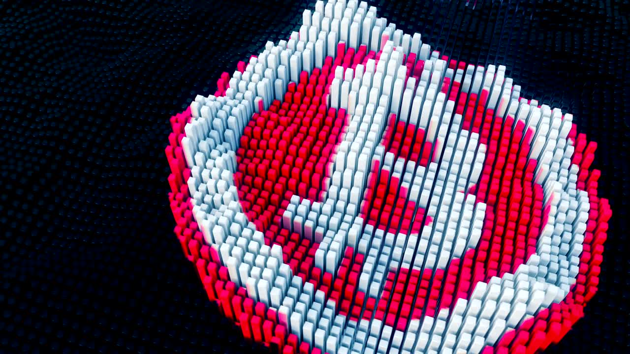 비트코인 기호는 광산 데이터 블록에서 조립됩니다.