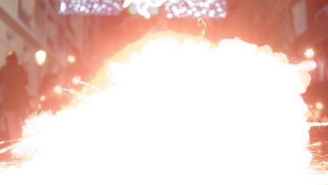 Children-throw-firecrackers-on-the-street