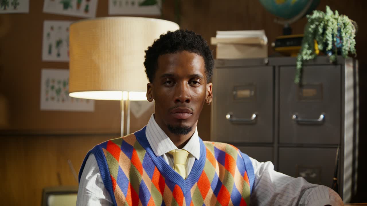 retrato del hombre en la oficina