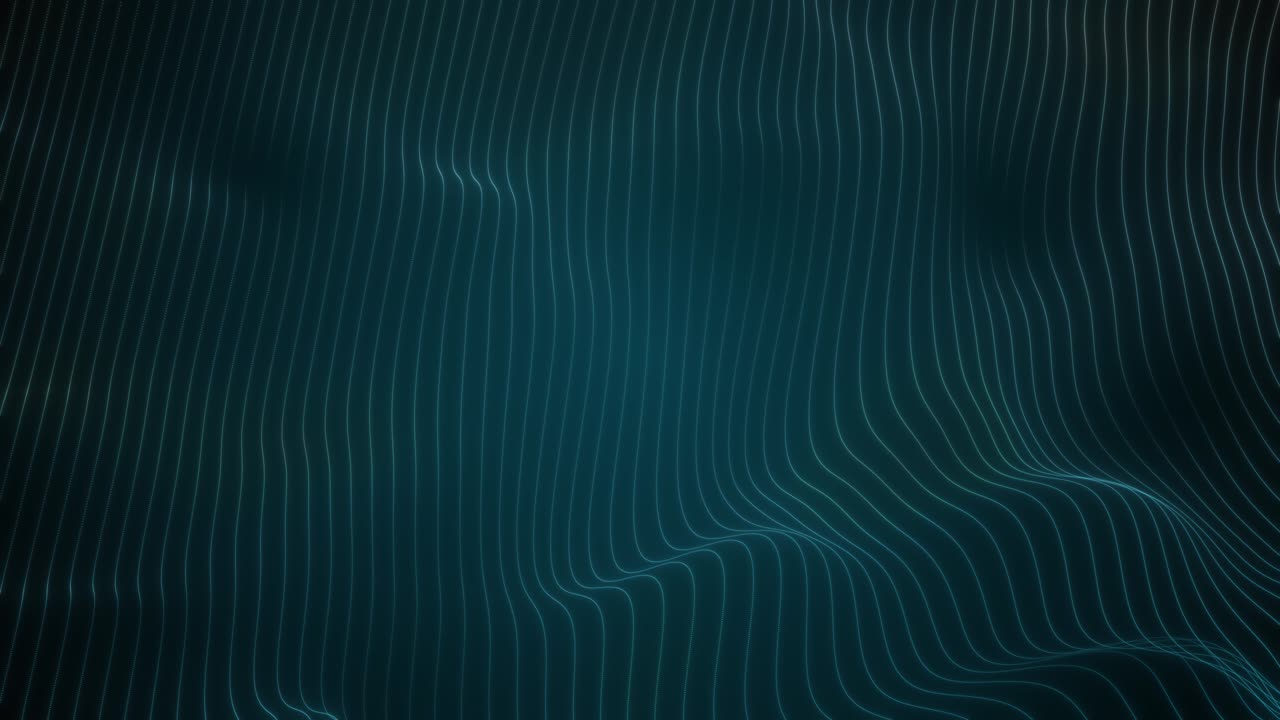 Abstract Digital Wavy Lines and Lights Background - Cyber Technology Animation in Seamless Loop