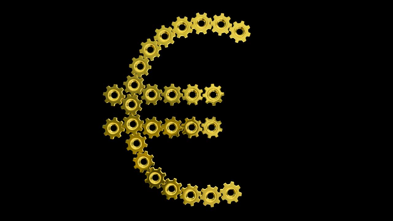 Simbolo dell'euro su nero