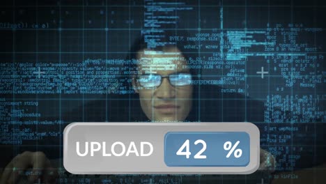 Hacker-uploading-interface-codes-to-a-computer