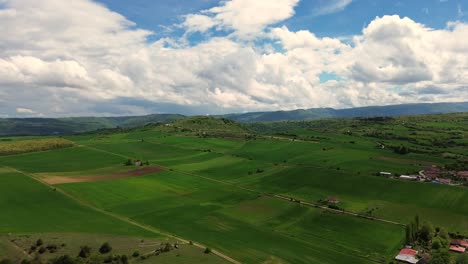 edge of pentavryso greece village in kastoria municipality, agriculture land