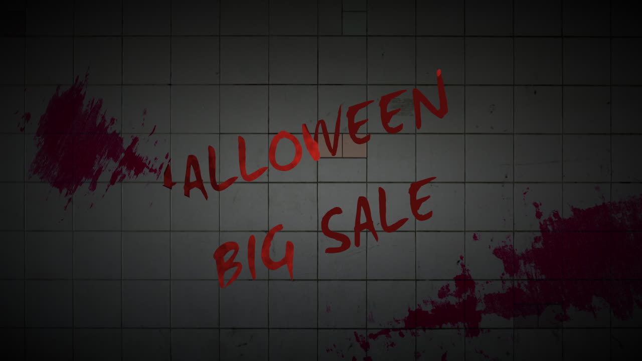 붉은 피가 있는 방의 그런 지 벽 질감에 할로윈 큰 판매