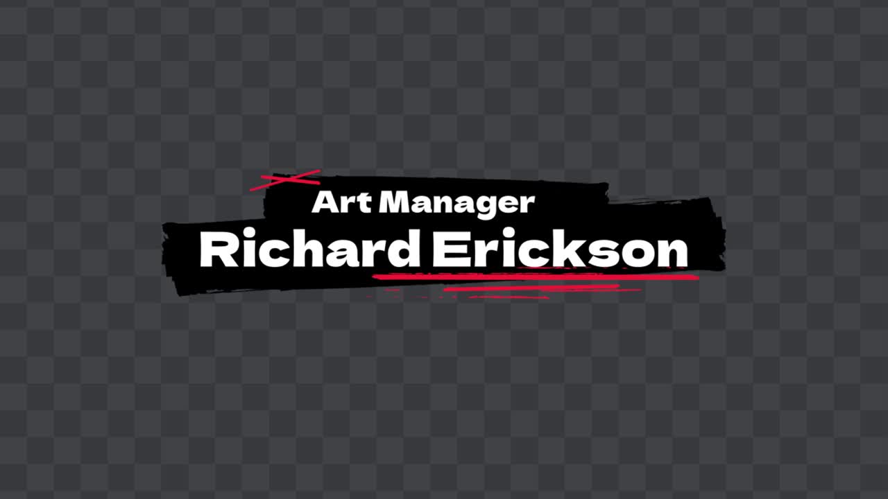 Animated Lower Third Title with Brush Stroke Reveal