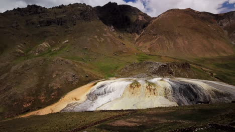 clean shot of mineral formation in ayacucho peru mountains