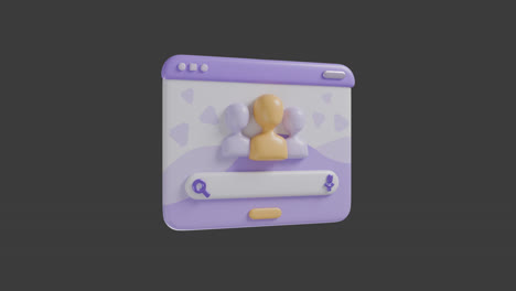 3d illustration of a group of people interface