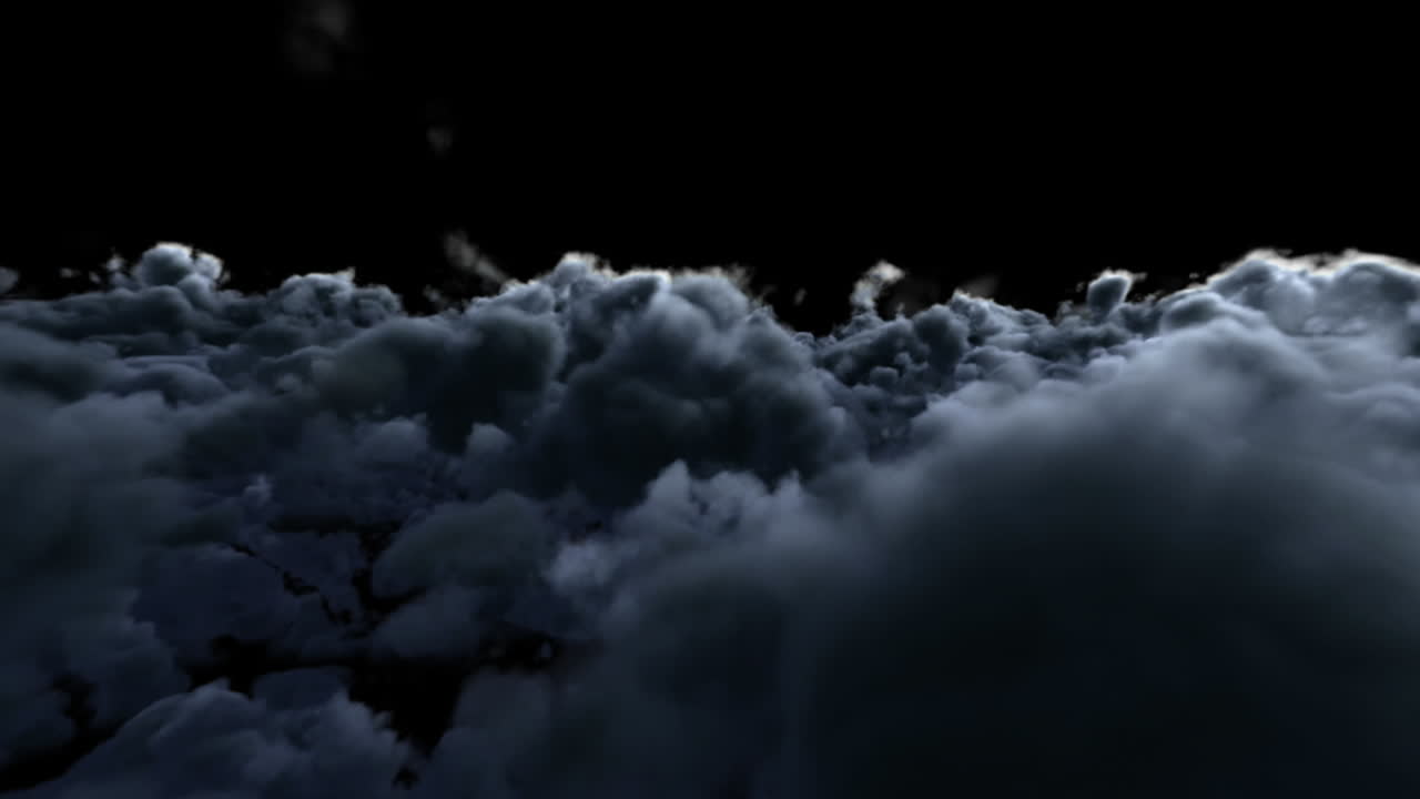 폭풍 회색 구름이 하늘을 움직이고 있습니다.