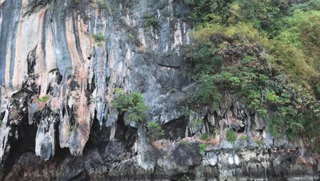 gradual change in light on a mountainous rock face