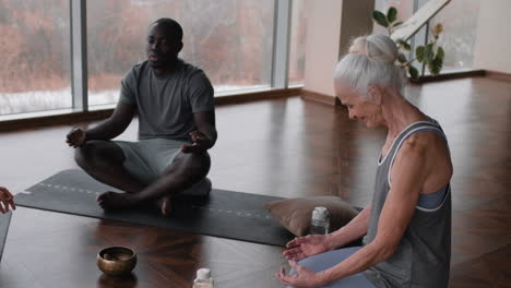 yoga session with diverse individuals