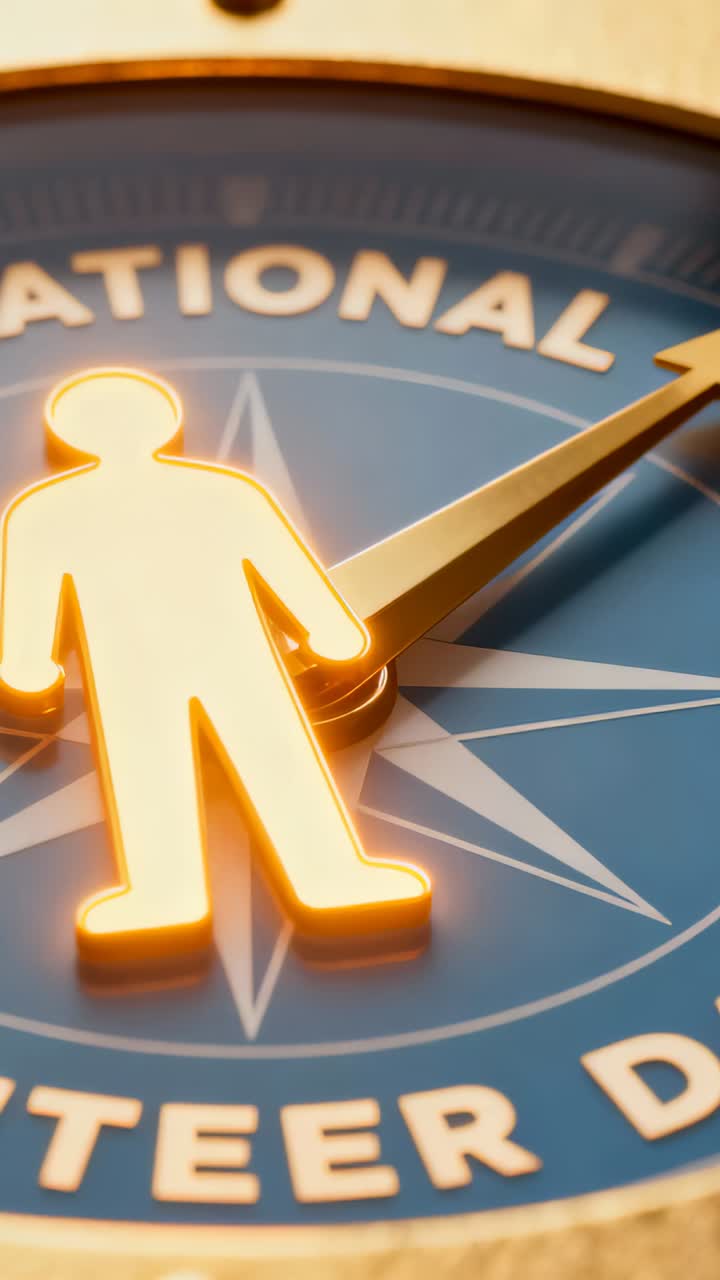 Vertical video: Glowing medal sparking trail, man in red sweater telling kids book, stars rising