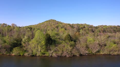 Colinas-A-Lo-Largo-De-Un-Lago-En-Oak-Ridge,-Tennesse