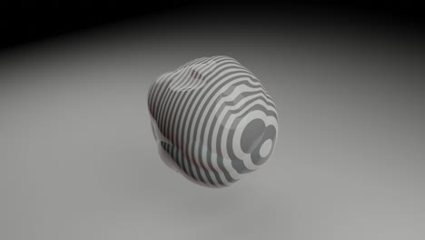 abstract fluid morphing 3d object shape on a grey background. creative seamless loop 3d rendered animated object