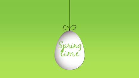 symbolic spring hanging egg brings hope on vibrant green