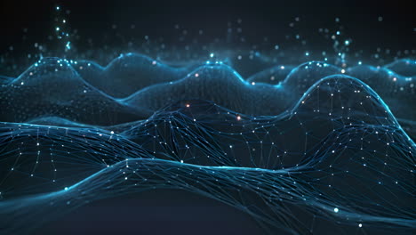 computer-generated image of majestic mountains and starry skies