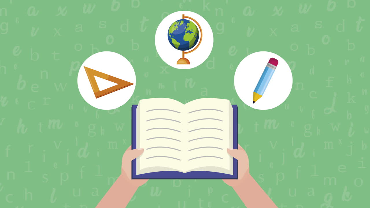 학교로 돌아가는 교과서 및 애니메이션 공급