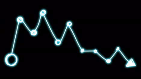 neon dot arrow for infographics.