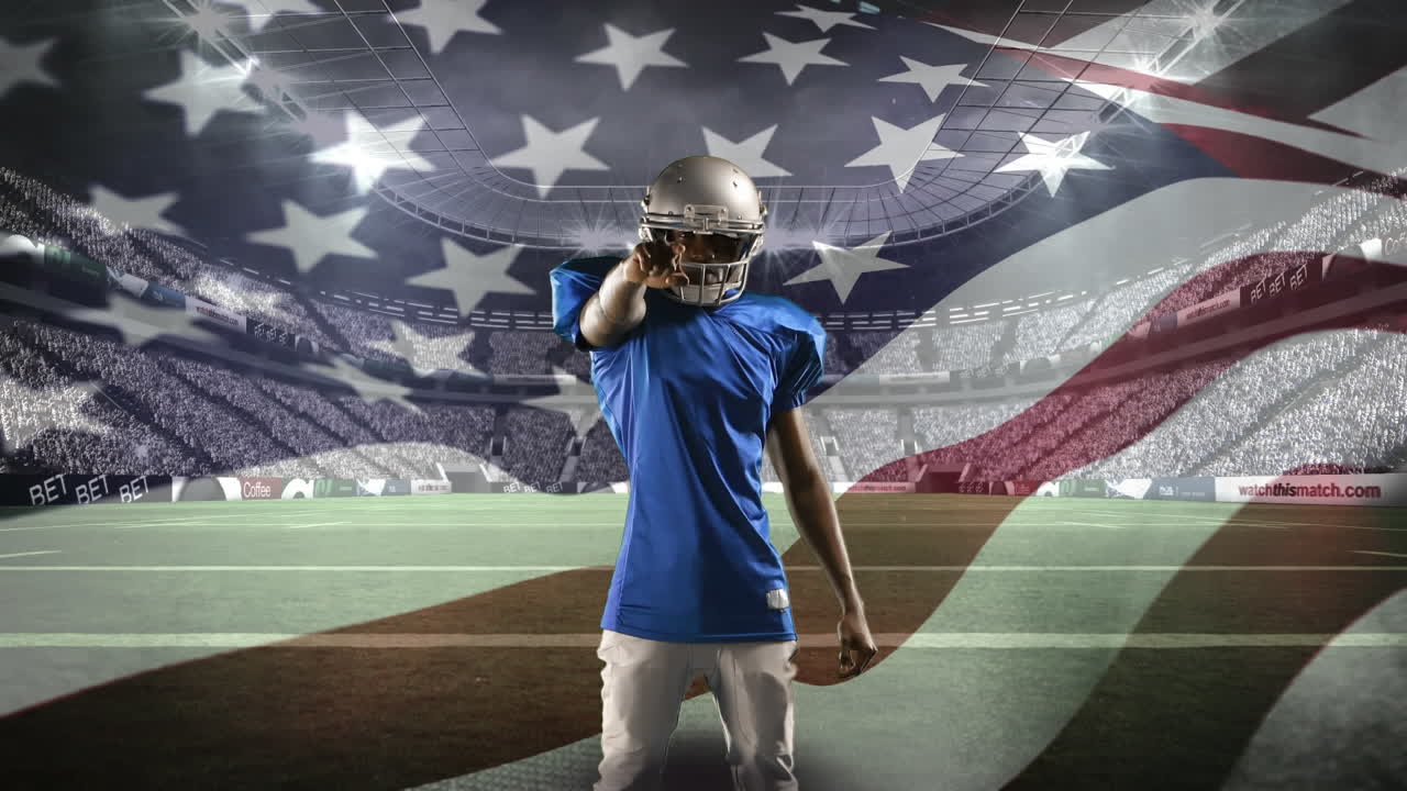 jugador de fútbol americano con los brazos cruzados